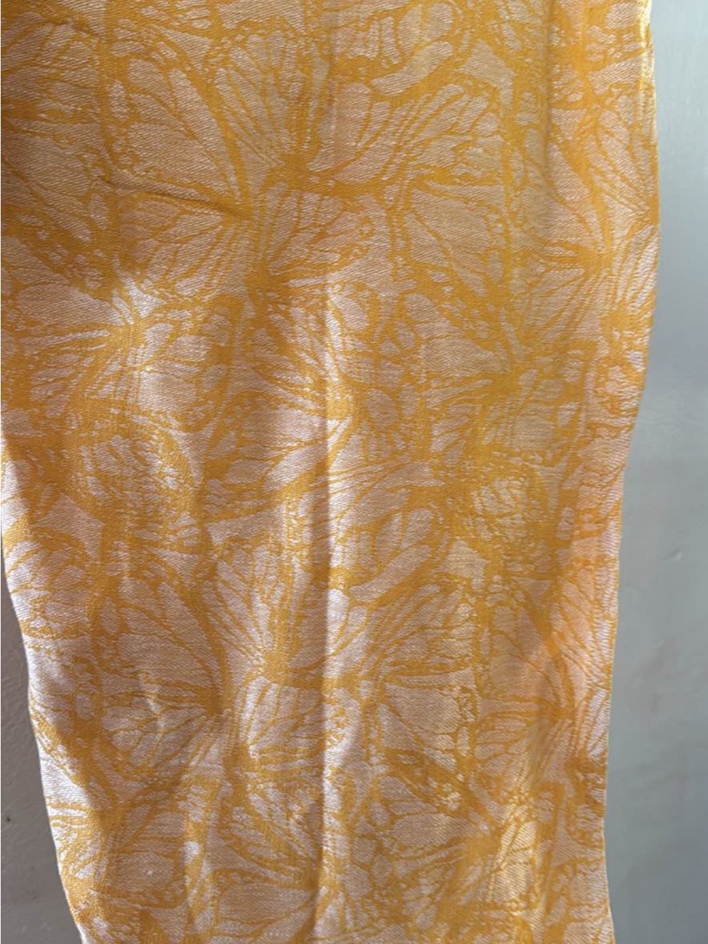 WildBird Yellow and White Kids Sling with butterfly pattern